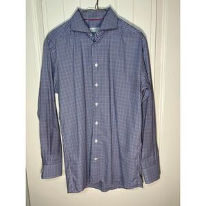 Eton Slim Shirt Men 43 17 XL‎ Plaid Long Sleeve Multicolor Button Up